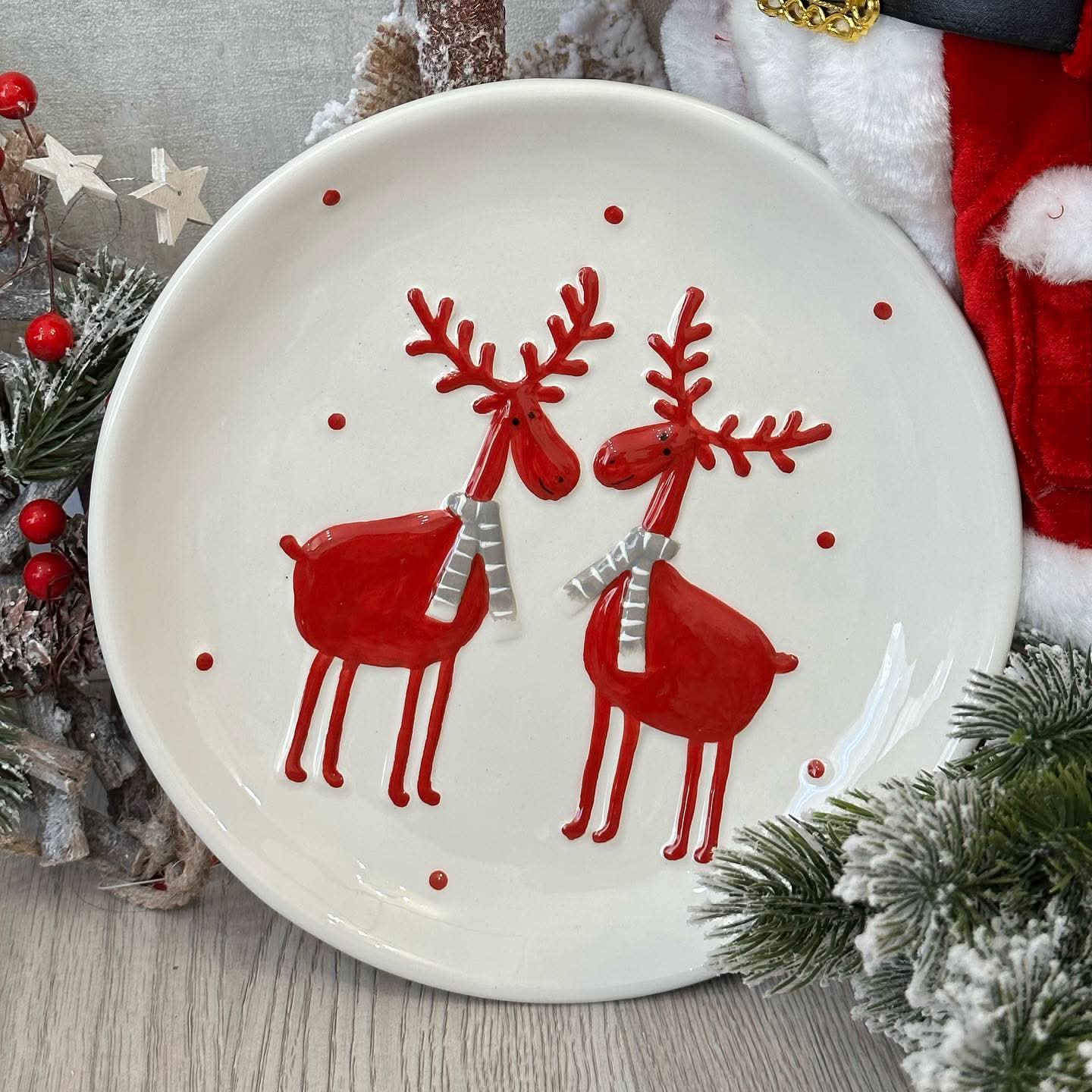 Conjunto de Porcelana Natalino com 5 Peças