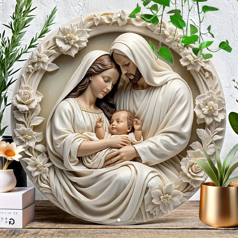 Presépio de Resina Placa redonda Doce Jesus