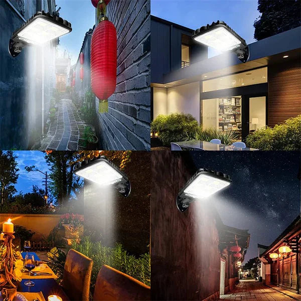Luminária LED Solar Potência 1000W + Sensor de Movimento e Controle Remoto